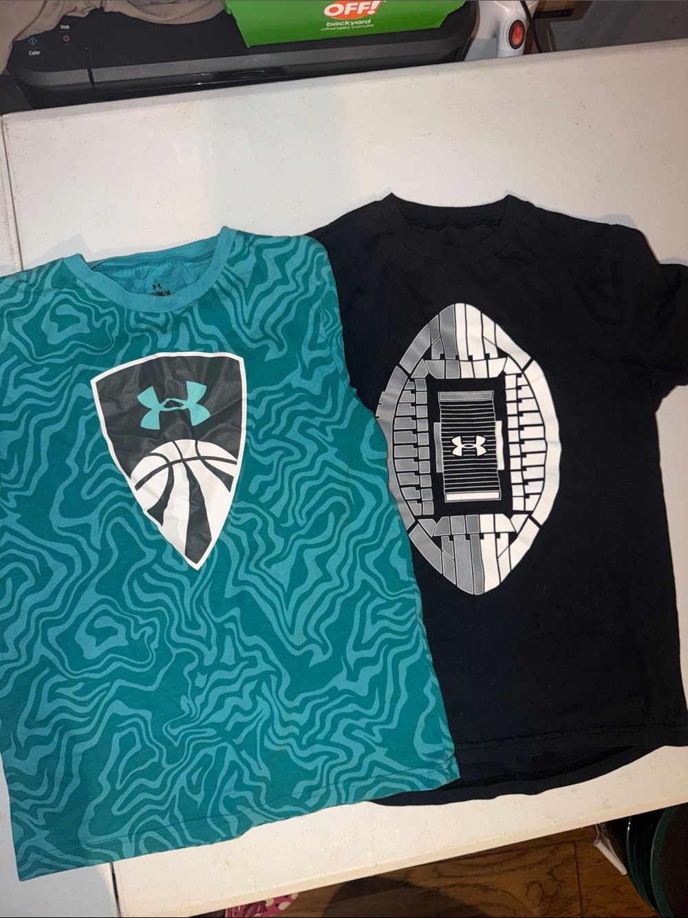 Under Armour Boys' Tees - Teal & Black Graphic Set